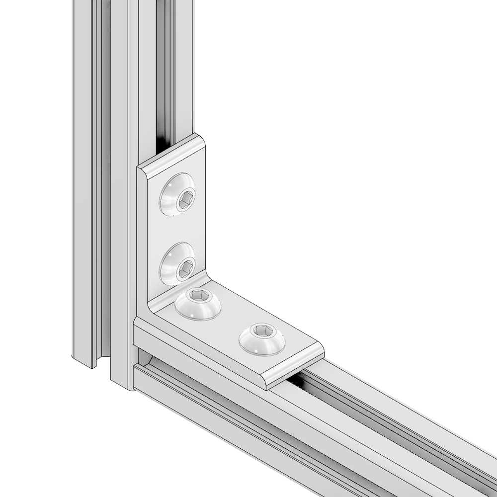 40-523-3SS MODULAR SOLUTIONS ANGLE BRACKET<BR>60MM TALL X 30MM WIDE WITH STAINLESS STEEL HARDWARE